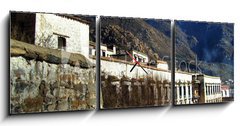 Obraz s hodinami 3D tdln - 150 x 50 cm F_BM2696083 - tibet - sera monastery