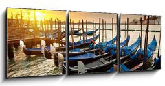 Obraz s hodinami 3D tdln - 150 x 50 cm F_BM26989951 - Sunrise in Venice