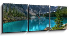 Obraz s hodinami   Moraine Lake Banff National Park, 150 x 50 cm