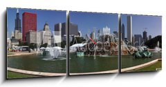 Obraz s hodinami 3D tdln - 150 x 50 cm F_BM27193340 - Chicago