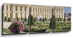 Obraz s hodinami 3D tdln - 150 x 50 cm F_BM27892501 - Royal residence Versailles