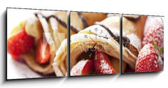 Obraz s hodinami   crepes, 150 x 50 cm