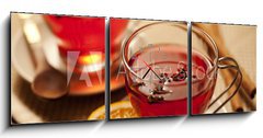 Obraz s hodinami   toddy or mulled wine, 150 x 50 cm