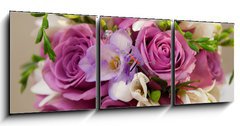 Obraz s hodinami 3D tdln - 150 x 50 cm F_BM28355377 - bouquet