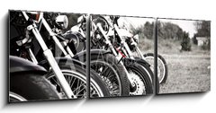 Obraz s hodinami 3D tdln - 150 x 50 cm F_BM28397920 - Bikes