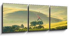 Obraz s hodinami 3D tdln - 150 x 50 cm F_BM29255589 - Toskana Huegel  - Tuscany hills 38