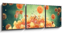 Obraz s hodinami 3D tdln - 150 x 50 cm F_BM299804686 - Chronic liver disease can be caused by a viral hepatitis infection, Hepatitis viruses