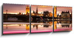 Obraz s hodinami   Big Ben in the evening, London, UK, 150 x 50 cm