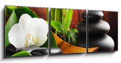 Obraz s hodinami   Spa concept, 150 x 50 cm