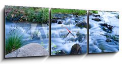 Obraz s hodinami 3D tdln - 150 x 50 cm F_BM30613920 - Flowing Creek