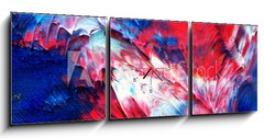 Obraz s hodinami 3D tdln - 150 x 50 cm F_BM306321227 - colorful oil painting multi colors abstract background with texture. - barevn olejomalba vcebarevn abstraktn pozad s texturou.