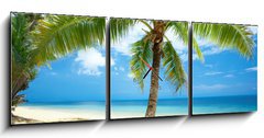 Obraz s hodinami 3D tdln - 150 x 50 cm F_BM3163784 - twisted palm