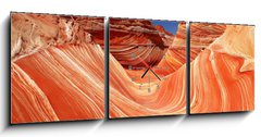 Obraz s hodinami 3D tdln - 150 x 50 cm F_BM32980879 - The Waves Canyon