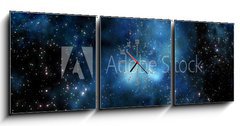 Obraz s hodinami 3D tdln - 150 x 50 cm F_BM34282877 - deep space - hlubok vesmr