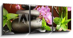 Obraz s hodinami   Spa concept, 150 x 50 cm