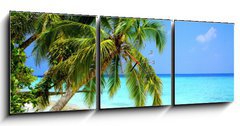 Obraz s hodinami   Maldives Adaaran Club Island, 150 x 50 cm