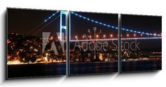 Obraz s hodinami 3D tdln - 150 x 50 cm F_BM34590756 - Bosphorus Bridge