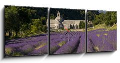 Obraz s hodinami 3D tdln - 150 x 50 cm F_BM36106539 - Abbaye de Senanque