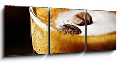 Obraz s hodinami   Caffe Macchiato, 150 x 50 cm