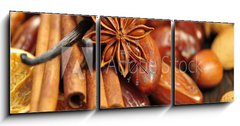 Obraz s hodinami   Weihnachtszeit, 150 x 50 cm