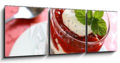 Obraz s hodinami 3D tdln - 150 x 50 cm F_BM36810911 - Chocolate Pudding Parfait
