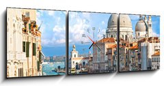 Obraz s hodinami 3D tdln - 150 x 50 cm F_BM37097506 - Venice, view of grand canal and basilica of santa maria della sa