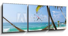 Obraz s hodinami 3D tdln - 150 x 50 cm F_BM37401559 - Under the palms