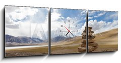 Obraz s hodinami 3D tdln - 150 x 50 cm F_BM38309172 - Tibetan cairn