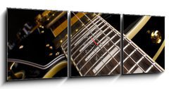 Obraz s hodinami   Electric guitar close up, 150 x 50 cm