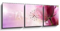 Obraz s hodinami 3D tdln - 150 x 50 cm F_BM39098232 - Roses Art Design. Invitation Card