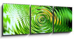 Obraz s hodinami 3D tdln - 150 x 50 cm F_BM39340913 - Circles of water in nature