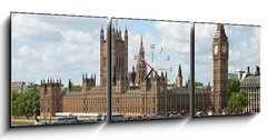 Obraz s hodinami 3D tdln - 150 x 50 cm F_BM39639125 - House of Parliament  in London, UK .
