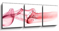 Obraz s hodinami   Abstract Smoke, 150 x 50 cm