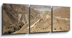 Obraz s hodinami 3D tdln - 150 x 50 cm F_BM40878990 - Yarlung Tsang Po valley