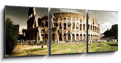 Obraz s hodinami   Colosseum in Rome, Italy, 150 x 50 cm