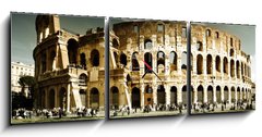 Obraz s hodinami   Colosseum in Rome, Italy, 150 x 50 cm