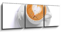 Obraz s hodinami 3D tdln - 150 x 50 cm F_BM41417251 - LATTE ART