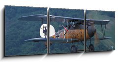 Obraz s hodinami 3D tdln - 150 x 50 cm F_BM4151187 - World War I fighter