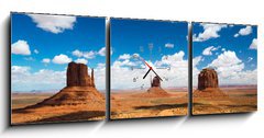 Obraz s hodinami 3D tdln - 150 x 50 cm F_BM41665873 - Monument Valley