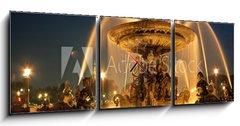 Obraz s hodinami 3D tdln - 150 x 50 cm F_BM41937804 - Fountain, Place de la Concorde, Paris   Arena Photo UK