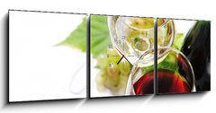 Obraz s hodinami 3D tdln - 150 x 50 cm F_BM42247895 - Wine