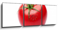 Obraz s hodinami   Fresh tomato isolated on white background, 150 x 50 cm