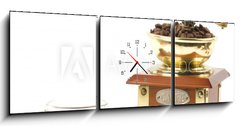Obraz s hodinami   Coffee grinder and little coffee cup, 150 x 50 cm