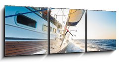 Obraz s hodinami 3D tdln - 150 x 50 cm F_BM42929574 - Sailing