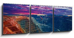 Obraz s hodinami 3D tdln - 150 x 50 cm F_BM44044757 - Super Pit Kalgoorlie Western Australia - Super Pit Kalgoorlie Zpadn Austrlie