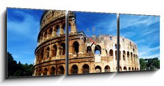 Obraz s hodinami 3D tdln - 150 x 50 cm F_BM44176129 - Colosseum in Rome, Italy