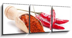 Obraz s hodinami 3D tdln - 150 x 50 cm F_BM44581682 - milled red chili pepper isolated on white