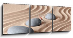 Obraz s hodinami 3D tdln - 150 x 50 cm F_BM45372209 - zen garden stones