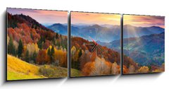 Obraz s hodinami 3D tdln - 150 x 50 cm F_BM45387247 - autumn