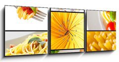 Obraz s hodinami   Pasta collection, 150 x 50 cm